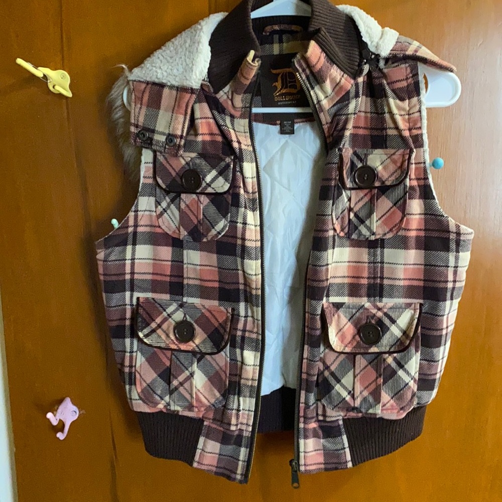 Cropped corduroy vest